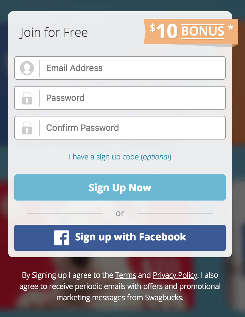 sign up for swagbucks